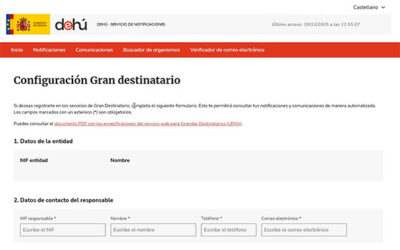 Cómo darse de alta como Gran Destinatario en DEHú